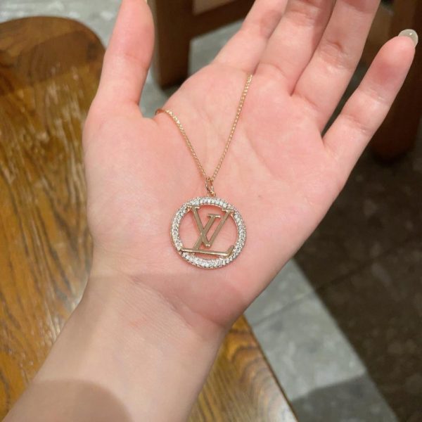 העתק, מעצב, הטוב ביותר, איכותי, 1:1, מזויף, תכשיטים שרשרת בדוגמה קלאסית של לואי ויטון (PJ0FQ)