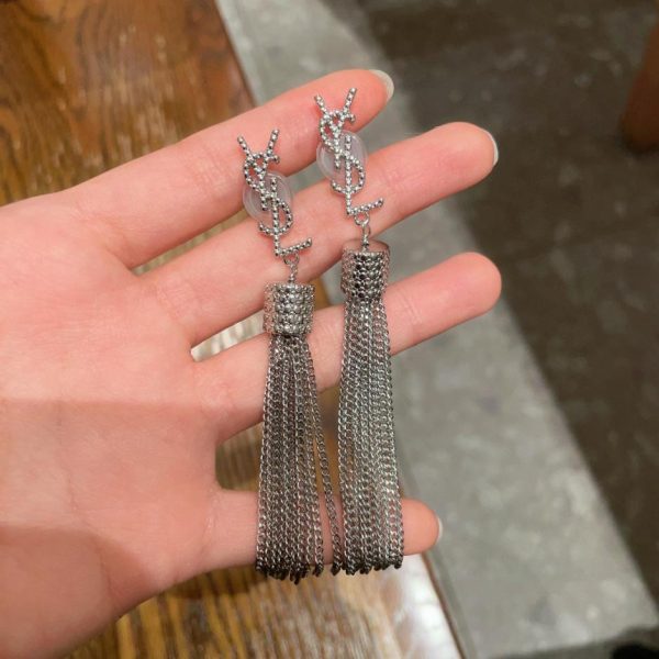 עגילי YSL חדשים מחט כסף 925 (34FR0)