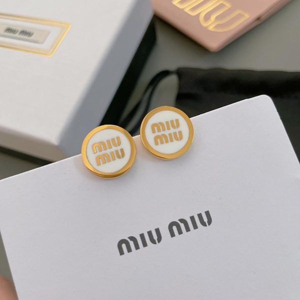 עגילי Miu Miu עגולים צמודים (DS306)