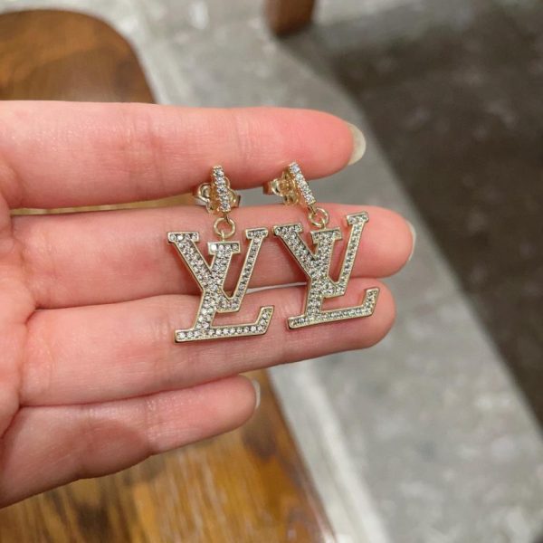 העתק, מעצב, הטוב ביותר, איכותי, 1:1, מזויף, תכשיטים עגילים חדשים של לואי ויטון עשויים מאותו חומר כמו הדלפק (9YWWI)